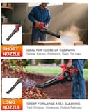 Soplador de Hojas sin Cable con Pantalla LCD, 3 Velocidades, 2×4.0Ah Baterías y Cargador Rápido, Soplador Eléctrico Ligero para Cuidado del Jardín, Entrada, Hojas, Polvo y Nieve - 6