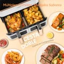 Cosori Grande Freidora de Aire-True Metal-8,5 Litro Doble Cesta Air Fryer-Alta Potencia y 55 % Eficiencia Energética-Temperadura Dual（35-230℃）-10 Modos-Panel Táctil Multifunción-Máx 10 Personas-Blanca - 8