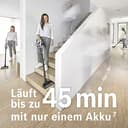 Bosch Akku-Staubsauger Unlimited Gen2 Serie 8 BKS8214W, beutellos, bis 45 Min Laufzeit, austauschbarer Akku, LED-Beleuchtung, automatische Anpassung an alle Bodenarten, XXL-Polsterdüse, weiß - 6