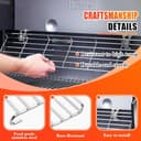 Denmay 66044 Edelstahl Warmhalterost, 65,4 cm, für Weber Genesis II E-310, E-315, E-320, E-330, E-335, S-310, S-320, S-335 (ab 2017), Gas Rills, 1 Packung - 3