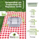 Mamatura Cuencos de aluminio pequeños [parrillas de gas Napoleon] 25 bandejas de goteo de aluminio Napoleon, bandejas para recoger la grasa, tazas de gas, accesorios para barbacoa de Napoleon, - 2
