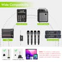 ACEMIC UHF Drahtlosmikrofonsystem 4 Kanal Schnurlosmikrofon mit 4 dynamischen Handmikrofonen für Gottesdienste, Reden, Hochzeiten und Karaoke-Maschinen, Q4 - 5