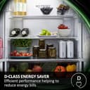 Haier 2D 60 Series 5 Pro Freestanding Fridge Freezer 60/40 with Water Dispenser, 2 Doors, D Class, Total No Frost, 349L Total Capacity, hOn App, AI & Wi-Fi Connected, Inox, 60x67x185 cm - HDPW5618DWPK - 16