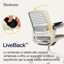 Sedia da ufficio ergonomica Steelcase Series 1 con supporto lombare LiveBack e braccioli 4D Truffle; Prodotto in Europa - 5