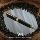 Wordsworth and Black Ballpoint Pen Set - Atemberaubender Luxus-Stift aus Bambus Schwarzholz, Goldfinish, nachfüllbar, bester Kugelschreiber für Männer & Frauen - 5