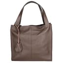 Gave Lux Borsa a Spalla in Vera Pelle Dollaro Donna Marrone Scuro Made in Italy Design Artigianale - 1