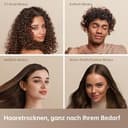 DREAME Hair Glory Combo Haartrockner,Trocknet schnell,110.000 Umdrehungen pro Minute,Luftstrom70m/s,Negativ-Ionen-Technologie,Temperatur-und Luftgeschwindigkeitsregelung,Düse Diffusor,Geräuscharm,Weiß - 8