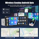 Single Din Car Stereo with Wireless Apple Carplay Android Auto, 6.9" IPS Touchscreen Car Stereo with 4-Channel RCA Bluetooth 5.2 Mirror Link Backup Camera GPS Navigation 2 USB Fast Charge FM AM EQ SWC - 3