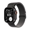 Apple Watch Ultra 3 GPS + Cellular 49mm Premium Running and Multisport Smartwatch with Rugged Black Titanium Case with Black Titanium Milanese Loop - Medium. Advanced Health and Fitness Tracking - 1