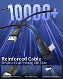 Zyber Link Cable 5M/16 FT for Quest 3S/3 & Quest 2 - High-Speed USB 3.0 to USB C for PC VR & Steam VR (Black) - 2