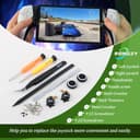 RongZy Joystick sinistra/destra per PS5 Portal Hall Effect Joystick di ricambio per PlayStation Portal Console Analogico Thumb Stick Console con strumenti di riparazione (con viti) - 7