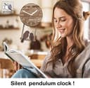 Dekori - Reloj De Pared Moderno De Madera con Péndulo. Preciso Y Silencioso, Apto para Todas Las Estancias De La Casa: Cocina Salón Comedor. Producto Original Dekori, Fabricado En Italia. (WOT) - 2