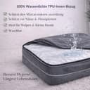 CORTES PETS Cuccia ortopedica per cani di taglia piccola – Divano per cani – Rivestimento sfoderabile e lavabile, bordi rialzati – Sofà – Memory Foam, impermeabile – Cuscino per cani 60 x 48 cm - 5