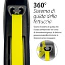Flexi Giant Professional - Guinzaglio avvolgibile a fettuccia, Per cani fino a massimo 50 kg, Nero/Neon, L - 10m - 5