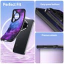 DOMAVER Case for Huawei P70 Pro, Huawei P70 Pro+ Case Slim Fit Glow in The Dark Hybrid Hard PC Shockproof Drop Protective Girls Women Men Phone Cover for Huawei P70 Pro/P70 Pro+, Blue Nebula - 4