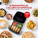 Moulinex Freidora de Aire Easy Fry XL Surface, 2200 W, Doble Resistencia, Cocción Uniforme, Cesta Ancha, 10 Programas Automáticos, Diseño Compacto, Ventana de Visualización, Accesorio Pizza, AL40OM - 4