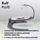 LIONELO Ralf 2in1 Sdraietta dondolo per neonato da 0 fino a 9kg Altalena con 12 melodie programmate, Telecomando, Culla 5 velocità di dondolio, Blocco, Regolazione dello schienale Silenzioso Timer - 6