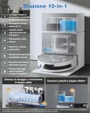ECOVACS DEEBOT X11 PRO OMNI Robot aspirapolvere lavapavimenti, tecnologia PowerBoost, copertura 1.000 m², aspiraz. BLAST 19.500 Pa, OZMO ROLLER 2.0, AGENTE YIKO AI, TruePass 4Wd, Bianco - 7