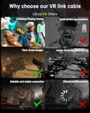 LDLrui Link Kabel 5m(16Ft) mit Ladefunktion, Kompatibel mit Oculus Meta Quest 3/3S, Quest2/1/Pro und Pico 4,Exklusiver Kabelclip,High Speed 5Gbps USB 3.0 to USB-C,SteamVR/PC Headset Zubehör - 6