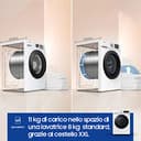 Samsung Lavatrice BESPOKE AI con Ecodosatore WW11BB744DGWS3 Libera installazione, 11 Kg, 1400 RPM, Classe A, Wifi, Vapore, Carica Frontale, 60l x 85h x 60p cm, Bianca con Oblò Nero - 7