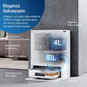 ECOVACS DEEBOT X2 OMNI Robot Aspirapolvere Lavapavimenti, 8000 Pa, Stazione All-in-one, Sottile Quadrato, Sollevamento Mop 15mm, Lavaggio Acqua Calda, Evitamento Intelligente Degli Ostacoli - 7