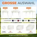 Kronenburg Faltpavillon wasserdicht Dachmaß 3 x 3 m UV Schutz 50+ Pavillon in Champagner mit 4 Seitenteilen - 8