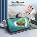 BLOTECH Wallet Case for Realme GT Neo6 PU Leather 3D Effect Pink Butterfly Flowers Cover Folio Painting Magnetic Flip Travel Protective Elegant Flip Painting for Realme GT Neo6 - 7