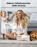 Haokoo Asciugacapelli Ionico Alta Velocità 150.000 RPM - Phon Capelli Professionale Leggero 365g, Asciugatura Rapida con Termo-controllo, 8 Temperature con Diffusore, Casa e Viaggio - 6