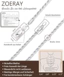 ZOERAY Cadena Plata Mujer Collar Plata de Ley 925 Sin Colgante 1,5/2/3mm Ancho Gargantilla Plata Largos Collares de Cuerda Joyería Regalos Originales Navidad Cumpleaños para Mujer 40/45/50/55CM - 4