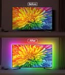 Daymeet Striscia LED TV RGB 4m, Retroilluminazione TV per 55-75 Pollici, Luci LED RGB con App + Telecomando, Sincro Musicale, Effetto Arcobaleno Dinamico, Alimentazione USB per Monitor HDTV - 2