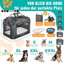 LOVPET® Transportbox Hund Katze Transporttasche XL 82x58x58cm | Hunde-Tragetasche Faltbare Katzentasche | Haustier-Transportbox inkl. Hundenapf & Schultergurt | für Katzen & Hunde Anthrazit - 8