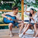 CAHAYA Guitarra Acústica De Tamaño Completo De 38 Pulgadas Con Cuerdas De Repuesto, Estuche, Correa, Púas, Cejuela, Pegatinas, Azul, CY0354 - 7