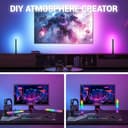 UCAMP Smart Barra de Luz LED RGB Lámpara, 2pcs 32cm Gaming TV Light Bar Kit con Sync de Música, Control por App y Remoto para PC, TV, Sala de Juegos, Copmuter y Deco(con USB Adaptador y Tarjeta) - 3