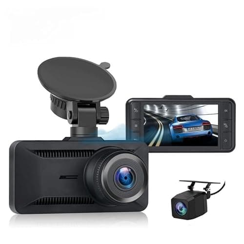 4K Dashcam Oryzon mit 3,94" Bildschirm/Vorne & hinten/Autokamera mit 170° Weitwinkelansicht/Nachtsicht/Parküberwachung/G-Sensor(+1080P + Autoladegerät)