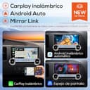 Haudio Autoradio 10.1 Pollici 2 DIN con Wireless Apple CarPlay & Android Auto, Telecamera Di retromarcia HD, Mirroring dello Schermo, Bluetooth, WiFi, Assistente Vocale, Radio AM/FM/RDS 2G+64GB - 3