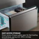 Haier 3D 60 Series 5 Freestanding Fridge Freezer, 3 Doors, Total No Frost, E Class, 360L Total Capacity, Easy Access Freezer Drawers, hOn App, AI & Wi-Fi Connected, Silver, 60x67x185 cm - HTW5618ENMG - 8