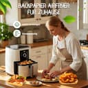 Backpapier für Heißluftfritteuse Ninja Dual Zone AF300EU AF400EU 110 Stück Airfryer Backpapier mit Ninja Doppelkammer und Anderen Dual Zone Air Fryer(Hot Air Fryer) - 7