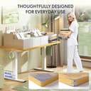 FLEXISPOT EN1 MAX 140x80cm Escritorio Elevable Eléctrico con Tablero Entero Mesa de Elevable, Standing Desk, Mesa Elevable Escritorio con 2 Ganchos y 4 Funciones de Memoria - 4