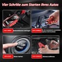 EAFC Booster Avviamento Auto 2000A 12V Avviatore Portatile Batteria Auto/Moto (6.0L Benzina/4.0L Diesel) con LED, Cavi Intelligenti & Protezione Anti-Sovraccarico Compatibile SUV/Camion/Trattori - 8