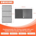 GFTIME 44,5cm 7637 Griglie Piastra & Griglia per Weber Spirit E210/220 S210/220 Griglie a Gascon Manopole, (controllo anteriori), Parti di Ricambio per Griglia/piastra per Barbecue in Ghisa - 2