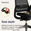 Steelcase Series 1 Ergonomic Office Chair With LiveBack Lumbar Support, 4D Armests, Adjustable Headrest Black/Black; Made in Europe - 7