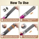 40MM 1.6in Long Hair Curling Barrel for Dyson Airwrap HS01 HS05, 2-in-1 Auto-Wrap Attachment with Dual Rotation, Gold Barrel for Loose Waves and Natural Curls - 8