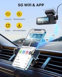 GKU Dashcam Auto Vorne Hinten, 4K/2,5K mit Touchscreen 3,18 Zoll, GPS 5G Wi-Fi Dash Cam, Dual Auto Kamera,64GB SD Karte,Parküberwachung,WDR,170° Weitwinkel,G-Sensor,Loop-Aufnahme,Max 256GB - 6