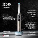 Oral-B iO Series 10 Elektrische Zahnbürste — Electric Toothbrush, Inkl. 1 Aufsteckbürste, iOSense, Lade-Reise-Etui — 7 Putzmodi für Zahnpflege, Zahnbürste Elektrisch, Designed by Braun, Eclipse Gold - 3