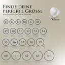 Vinani Damenring, 925 Sterling Silber – gewölbtes breites Massivband mit schlichter gebürsteter Oberfläche, elegantes minimalistisches Design, handgefertigter zeitloser, Größe 58 Modell 2RMX58 - 7