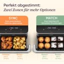 COSORI Heißluftfritteuse 2 Kammern, Dual Blaze TwinFry 10L Airfryer, mit 4 Heizrohren und flexiblen Kammern, gleichmäßige Hitzeverteilung, Temperatur bis 240 Grad C, Schwarz, TF102S - 8