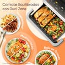 Cosori Freidora de Aire Dual Blaze TwinFry 10 Litro-True Metal-Doble Resistencia 2800 W (35–240 °C)-Divisor para Zonas de la Gran Doble Cesta-6 Funciones-Smart WiFi-Máx 10 Personas-Limpiable-Blanca - 10