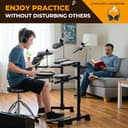 CAHAYA Batería Electrónica con Pads de Malla: Dual Trigger y 350 Sonidos – E-Drum Kit con Caja de 8", Kit Completo con Banqueta, Auriculares y Baquetas – Ideal para Niños y Principiantes - 6