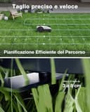 ECOVACS Goat O1200 LiDAR PRO Robot Tosaerba senza Cavo Perimetrale, 1200 m², Navigazione Dual-LiDAR a 360°, Mappatura Automatica, Evita Ostacoli IA 3D, Taglio Bordi TruEdge - 6