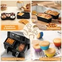Ninja Heißluftfritteuse Zubehör - Airfryer Zubehör für Ninja Foodi Max Dual Zone AF400EU AF451EU 9,5L, Silikonform Heißluftfritteuse für Russell Hobbs 2 Kammern 9L - 7